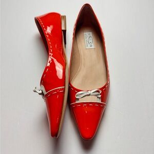 Oscar de la Renta Flats with Bow Detail